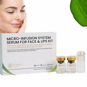 Micro-Infusion System  Face, Lips (1Micro Tool + 2Serums) Antiaging Derma Stamp